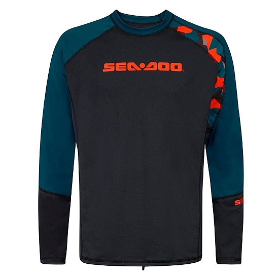 Sea-Doo Catching Waves Long Sleeve Rashguard Blue marime M 4543090680 Sea-Doo Catching Waves Long Sleeve Rashguard Blue marime M 4543090680
