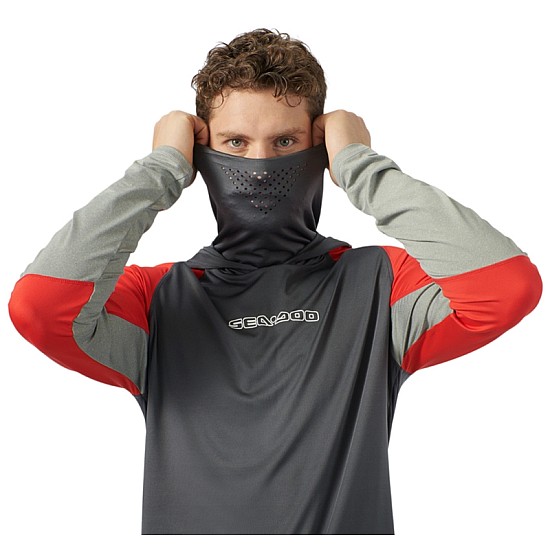 Sea-Doo Cooling UV Protection Hooded Shirt Lava Red marime L 4546590917 Sea-Doo Cooling UV Protection Hooded Shirt Lava Red marime L 4546590917