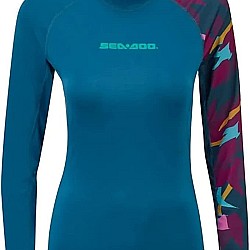 Sea-Doo Women's Exotic Long Sleeve Rashguard Navy marime S 4543180489