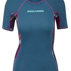 Sea-Doo Women's Exotic Short Sleeve Rashguard Navy marime M 4543120689