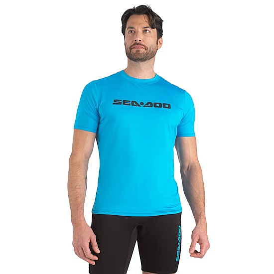 Tricou Sea-Doo Short Sleeve Rashguard Signature marime M Blue 4544870680
