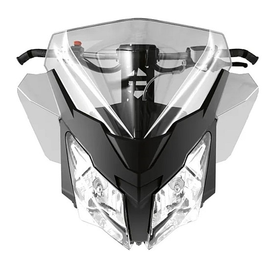 Parbriz mediu 34 cm cu kit deflectoare laterale REV-XM, XS 860200759