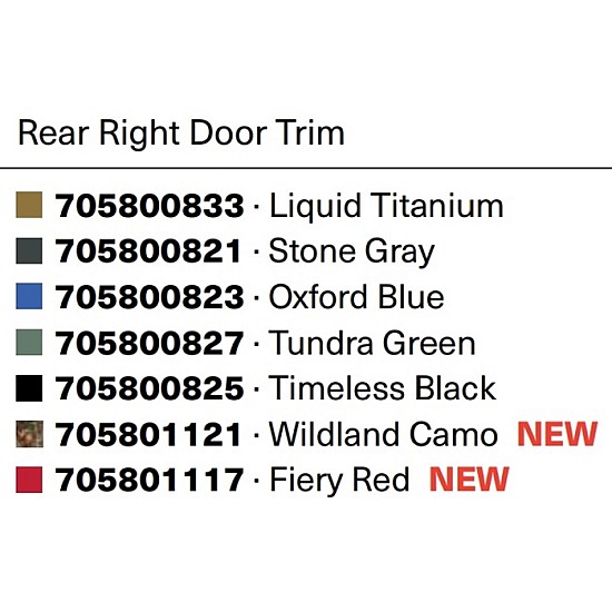 Ornamente colorate usi spate Door Trims Can-Am Traxter 705800832