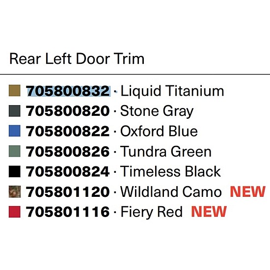 Ornamente colorate usi spate Door Trims Can-Am Traxter 705800832