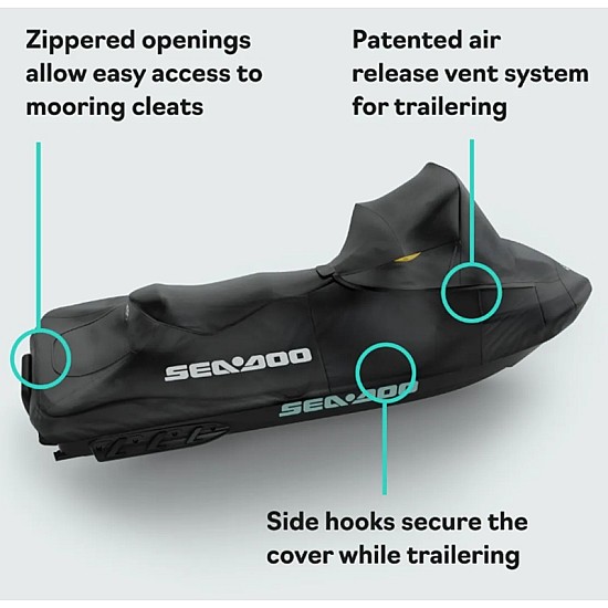 Husa Sea-Doo RXT, RXT-X, GTX si Wake Pro - modele cu parbriz Touring 295101348