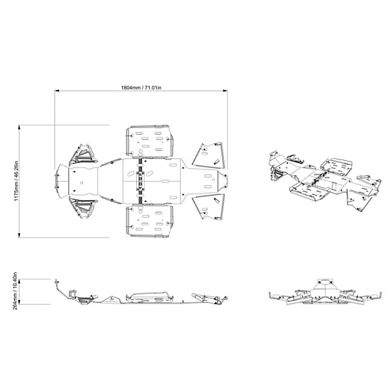 Scut burta HMWPE Can-Am Outlander G3 715009864