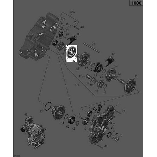 Pinion atv Can-Am Bombardier Outlander Renegade 37 dinti 420434855