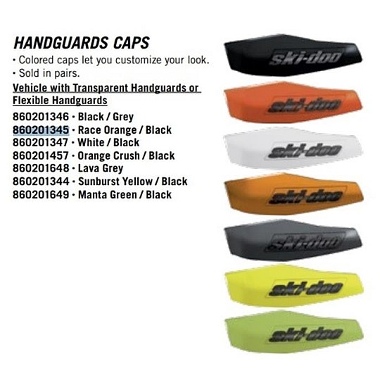 Capace colorate pentru apărători mâini Ski-Doo 860201345