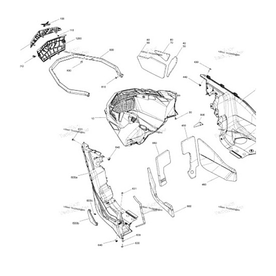 Masca fata snowmobil Ski-Doo Summit 850 E-TEC 154” Expert Package 502007919