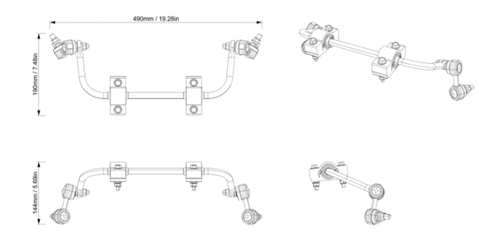Kit bara stabilizatoare ATV Can-Am Outlander 715010580