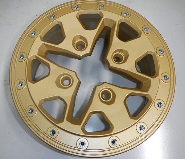 Janta fata beadlocks 14x7 Can-Am Maverick X3 Liquid Gold 705402357