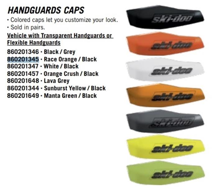 Capace colorate pentru apărători mâini Ski-Doo 860201345