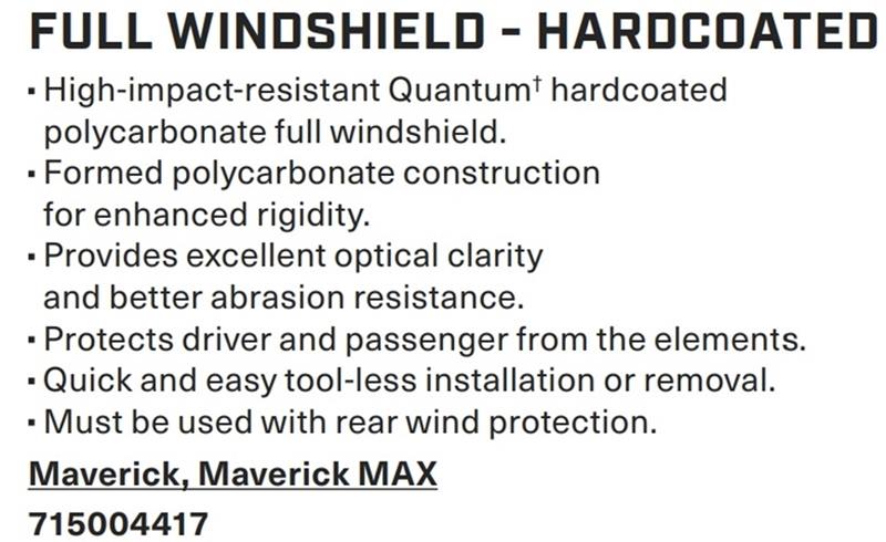 Parbriz policarbonat extra-dur Can-Am Maverick X3, Maverick MAX X3 715004417